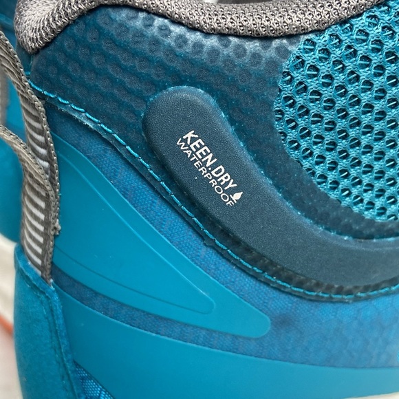 NIB KEEN Women's Zionic MId WP Hiking Boot Size 8.5 Fjord Blue/Tangerine 1028043 - Picture 4 of 9